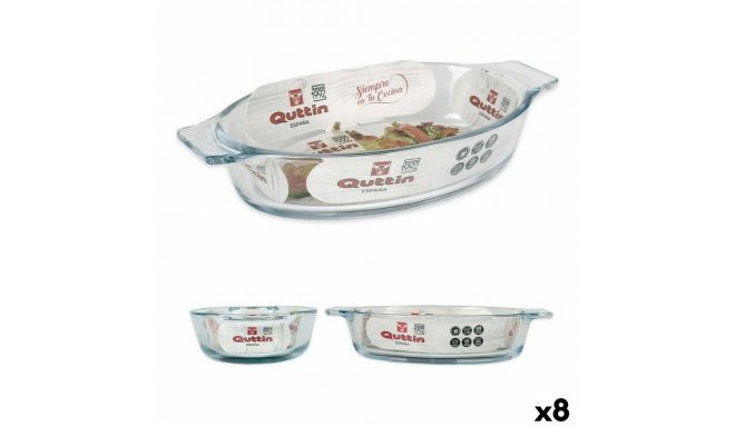 Serveerimisvaagen Quttin VEN8435476251502 Ovaal Klaas ovaalne 400 ml 20 x 11,5 x 4 cm (8 Ühikut) (20