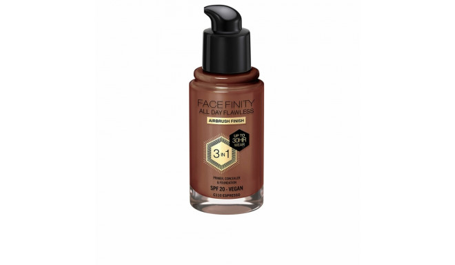 Meigi aluskreem Max Factor Face Finity All Day Flawless 3-in-1 Spf 20 Nº C110 Espresso 30 ml