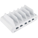 "USB Desktop Schnellladestation 110W 10-Port 5xUSB-C; 5xUSB-A PD3.0 QC3.0 GoodConnections White"