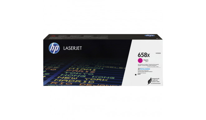 "HP 658X Magenta LaserJet Toner Cartridge"