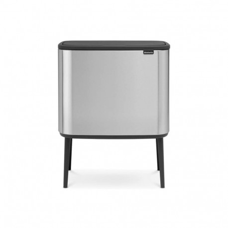 Prügikast 11+23L jalgadel, Brabantia, BO Touch Bin-puutele avanev, K-69cm,L-54xS-31,5cm/ Matt Steel 
