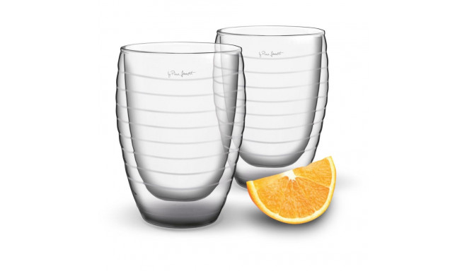 Borosilicate Glass Soft Drink Glasses Lamart LT9013 Vaso Set of 2 370 ml