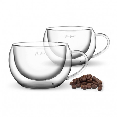 Borosilicate glass cappuccino cups 2x270ml Vaso Lamart