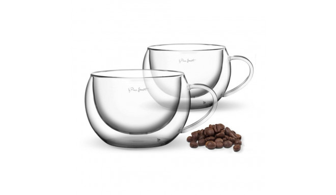 Borosilicate glass cappuccino cups 2x270ml Vaso Lamart