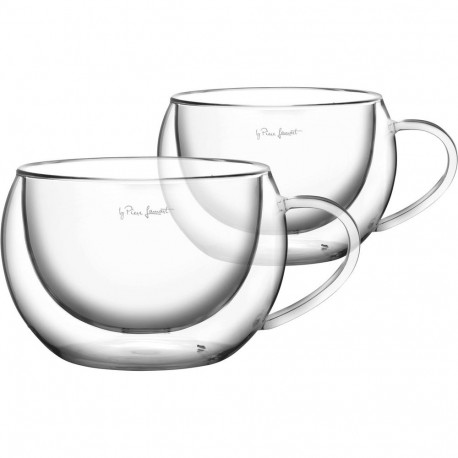 Borosilicate glass cappuccino cups 2x270ml Vaso Lamart