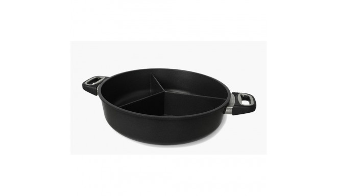 3-Divided Pan Ø 32 cm, 8 cm high, 3 segments AMT Gastroguss