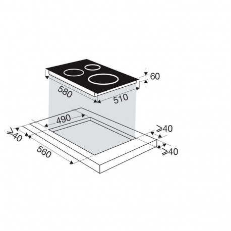 Induktsioonplaat Brandt BPI1638UW