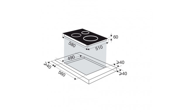 Built-in induction hob