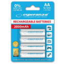 Esperanza EZA104W PRECHARGED HR6 2000MAH ALWAYS READY BLISTER PACK 4PCS.