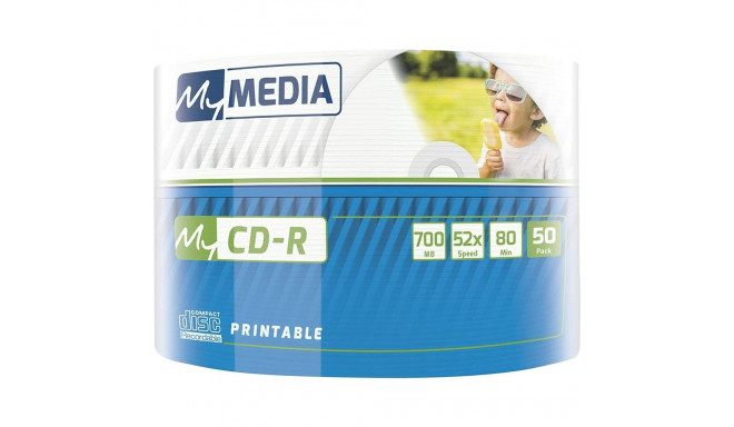 MyMEDIA by Verbatim CD-R 700MB 52X WIDE PRINTABLE 50PK Wrap 69206