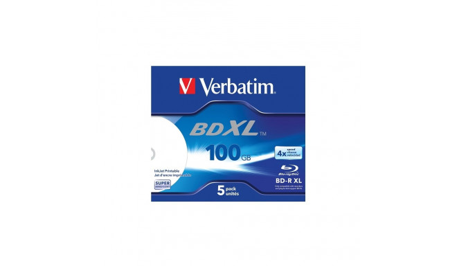 VERBATIM BD-R BLU-RAY 100GB XL 4X PRINTABLE JC*5 43789