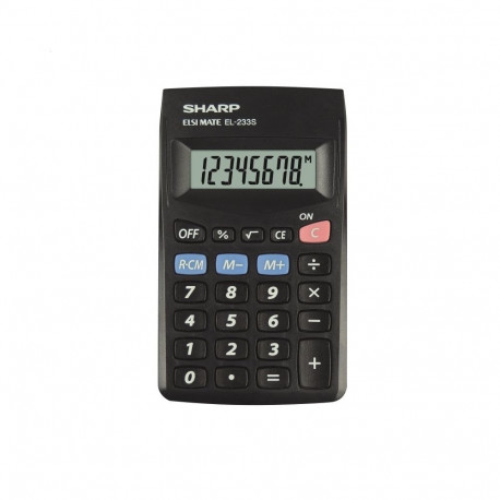 SHARP CALCULATOR HANDHELD BLISTER EL233SBBK