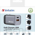 Verbatim PD Reiselader 35W USB/USB-C GaN grau