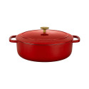 BALLARINI BELLAMONTE OVAL CAST IRON POT 75003-566-0 - 5.5 LTR RED