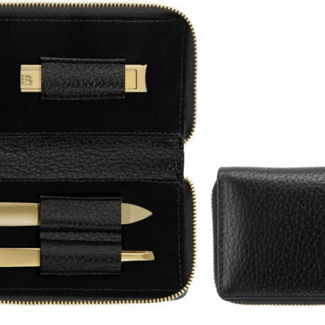 ZWILLING Twinox Gold Edition maniküüri komplekt 97746-004-0 – must nahast karp 3 osa – must