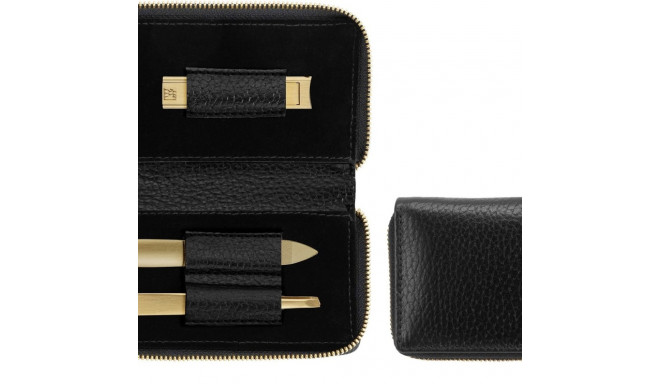 ZWILLING Twinox Gold Edition manicure set 97746-004-0 - black leather case 3 pieces - black