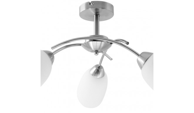 Activejet Classic chandelier pendant ceiling lamp NIKITA nickel triple 3xE27 for living room