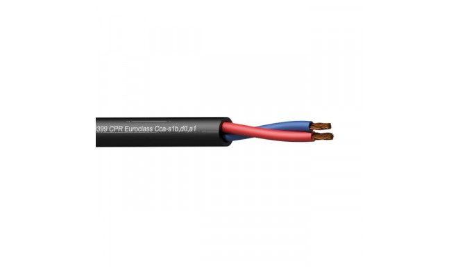 PROCAB CLS225-CCA/1 kõlarikaabel 2 x 2.5 mm2 13 AWG EN50399 CPR Euroclass Cca-s1b,d0,a1 100 m puidus