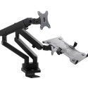 Maclean MC-813 Dual Desk Mount for a Monitor and a Laptop 17 "-32" 2x8kg VESA 75x75, 100x100
