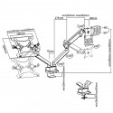 Maclean MC-813 Dual Desk Mount for a Monitor and a Laptop 17 "-32" 2x8kg VESA 75x75, 100x100