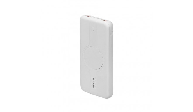Akupank RIVACASE 10000 mAh USB-C 20W + Qi 10W valge (1x USB-C PD 20W, 2 USB-A QC 3.0 18W), valge