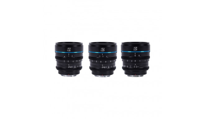 Sirui Cine Lens Nightwalker S35 Kit 24/35/55mm T1.2 X-Mount Black