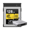 LEXAR CFEXPRESS PRO GOLD R1750/W1500 128GB - INCL  FOC CARDREADER/LRW510 (BLACK FRIDAY)