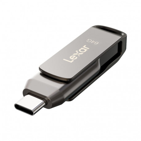 Lexar mälupulk JumpDrive Dual Drive D400 Type-C/Type-C & Type-A 130MB/s USB 3.1 64GB
