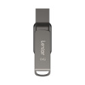 LEXAR JUMPDRIVE DUAL DRIVE D400 TYPE-C/TYPE-C & TYPE-A, UP TO 130MB/S READ (USB 3.1) 64GB