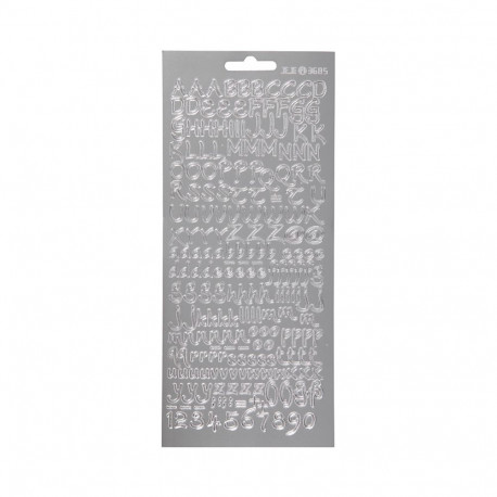 Focus Stickers Silver Letters Design 1
