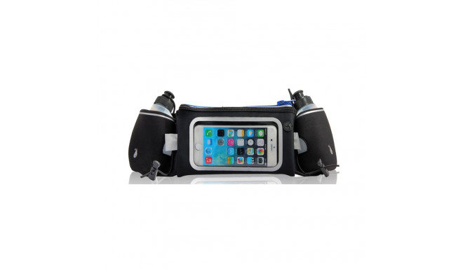 PLATINET WAIST BAG WITH WINDOW AND 2 WATER BOTTLES UP TO 6,70" PHONE HOLDER