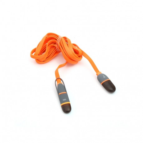 PLATINET USB UNIVERSAL CABLE 2 IN 1: MICRO USB & LIGHTNING PLUGS BLACK