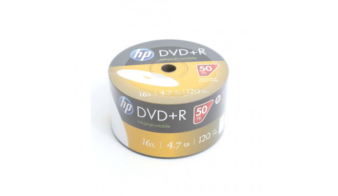 HP DVD+R 4.7GB 16X WHITE FF InkJet Printable SP*50