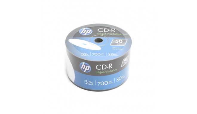 HP CD-R 700MB 52X WHITE FF InkJet Printable SP*50