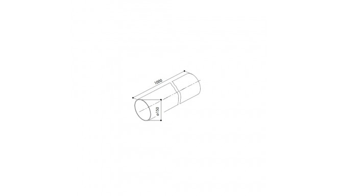 Õhupuhastaja ümmargune ühendustoru 150 mm 100 cm Faber