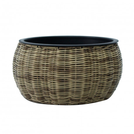 Lillepott WICKER D37xH19cm, helepruun