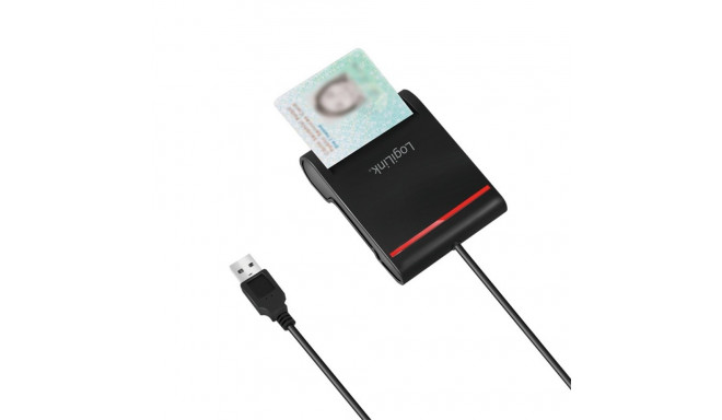 USB 2.0 smart ID cardreader, black