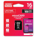 Goodram mälukaart microSDHC 16GB Class 10 + adapter