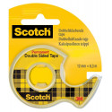 Adhesive tape with base SCOTCH, D136 12mm x 6.3m double-sided transparent