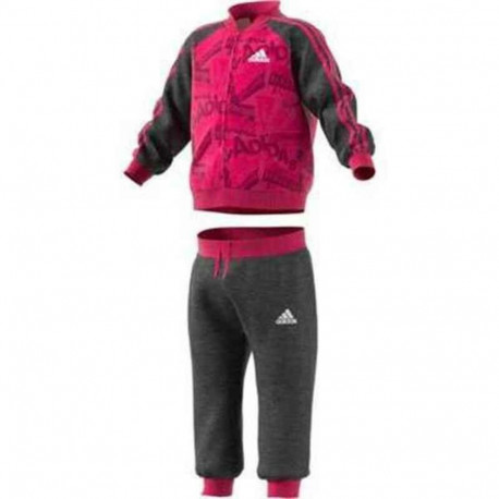 Baby s Tracksuit Adidas I Bball Jog FT Pink Black Multicolour 12 18 Months Tracksuits Photopoint