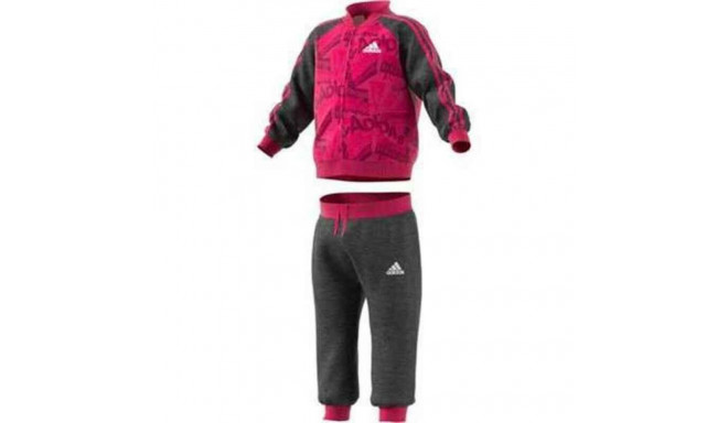 Baby's Tracksuit Adidas I Bball Jog FT Pink Black Multicolour - 12-18 Months