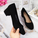 Sergio Leone W SK354C suede block pumps, black (36)