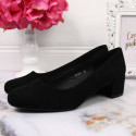 Sergio Leone W SK354C suede block pumps, black (39)