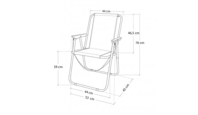 Beach Chair Aktive White Navy Blue 44 x 45 x 76 cm Sailor