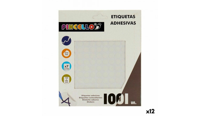 Adhesive labels Pincello 1711073 White Ø 10 mm (12 Units)