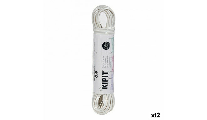 Washing Line White PVC 20 m (12 Units)