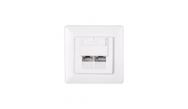 NETRACK 106-34 Netrack complete flush-mounted outlet 2xRJ45 8p8c FTP Cat6