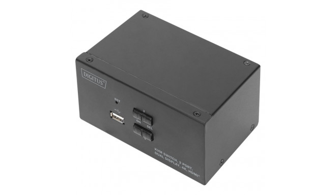 DIGITUS KVM Lüliti 2x2 HDMI 2-Port Dual Display 4K/30Hz FreeSync