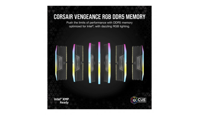 CORSAIR VENGEANCE RGB 32GB 2x16GB DDR5 6000MT/s DIMM Unbuffered 36-44-44-96 Std PMIC XMP 3.0 Black H