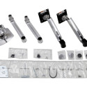 ERGOTRON LX Dual Side-by-Side Arm silver polished aluminium